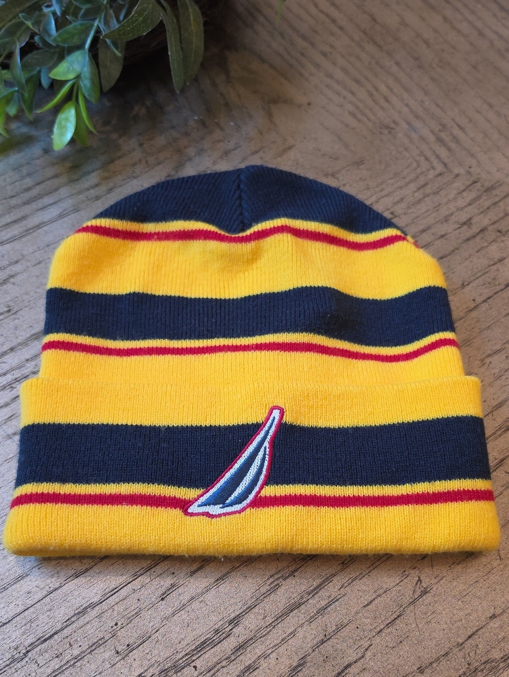 Nautica Beanie with Sailboat Patch